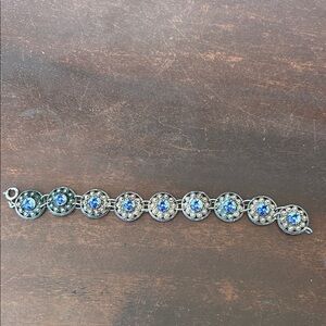 Handmade Sterling Silver Beaded Antique Bracelet